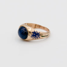 Load image into Gallery viewer, Blue Aster Sapphire Signet Ring