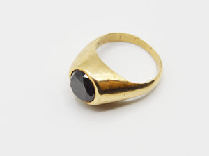 Black Diamond Signet Ring