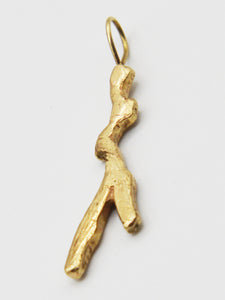 Gold 'Coral' Branch Charm