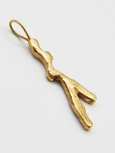 Gold 'Coral' Branch Charm