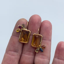 Load image into Gallery viewer, Citrine and Sapphire Drops