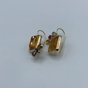 Citrine and Sapphire Drops